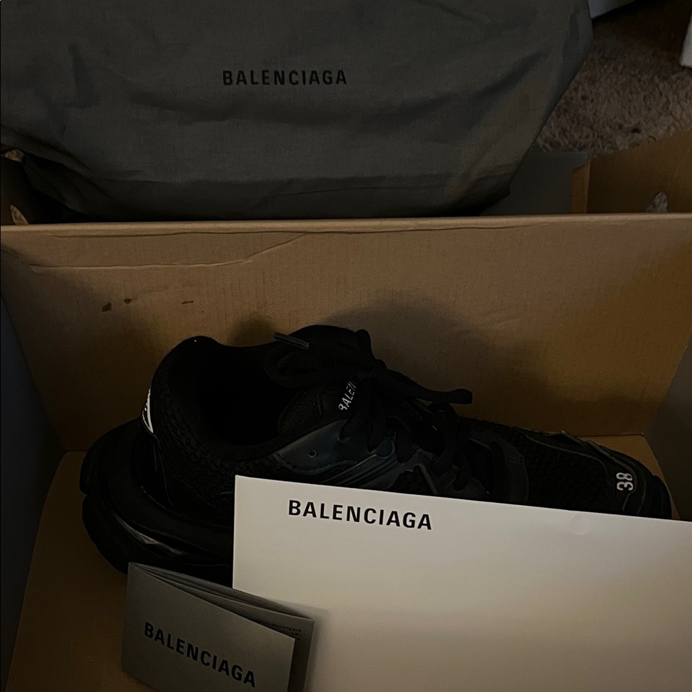 Balenciaga Jet Black Athletic Shoes